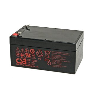 CSB GP1234 – 12V 3,4Ah AGM-Batterie | Kompakt & wartungsfrei