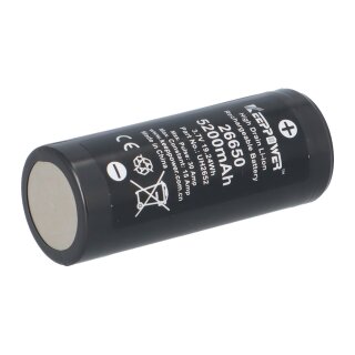 Keeppower UH2655 26650 Akku 5500 mAh 3.6 V | Li-Ion Hochstromzelle ohne Schutz