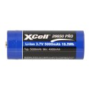 XCell 26650 Li-Ion Akku 3,7V 5000mAh mit PCB Schutz...