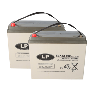 2x Landport LP EVX12100 12V 100Ah Deep-Cycle AGM-GEL Batterie