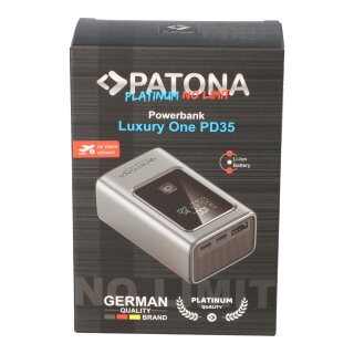 PATONA Platinum Powerbank PD35W – 10.000mAh Schnellladegerät mit USB-C & Display