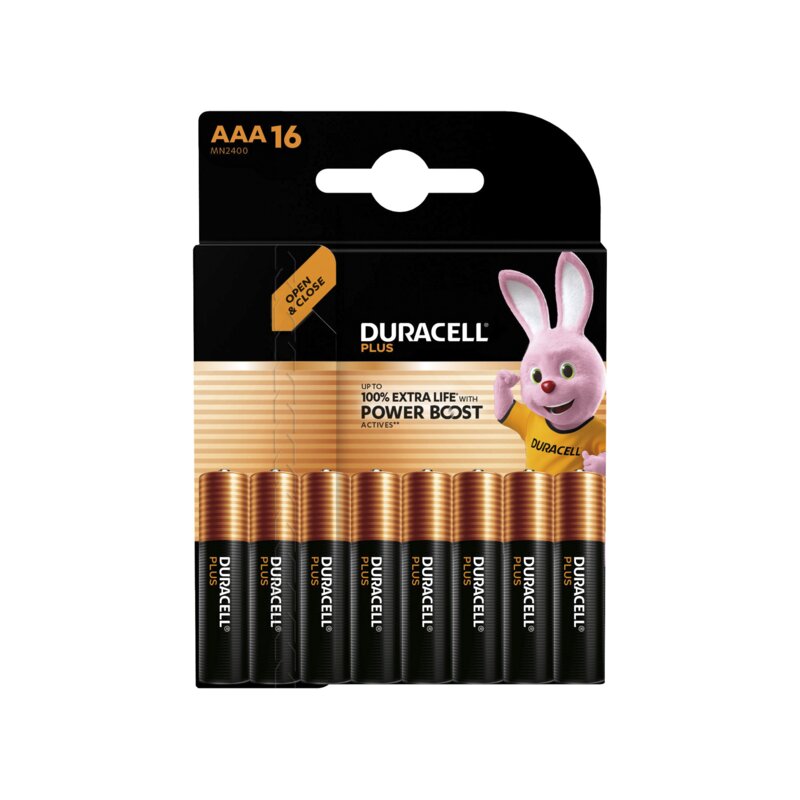 Duracell Alkaline Batterien Plus Extra Life Micro AAA, 1,5 V, 16 Stück - Bild 6