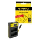 PATONA Ladegerät DMW-BLC12 USB Dual LCD für...