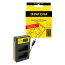 PATONA Ladegerät DMW-BLC12 USB Dual LCD für...