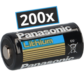 200x Panasonic 3V CR123A DL123A Batterien  CR17345 Ultra Lithium Foto Bulk