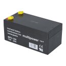 Multipower MP3-12N AGM Blei-Akku – 12V, 3000mAh, kompakt