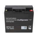 12V AGM-Bleiakku Multipower MP20-12I für USV und...