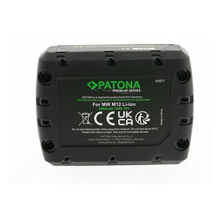 PATONA Premium Akku für Milwaukee M12 RedLithium 12V