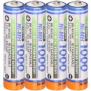 4x Panasonic AAA Akku Ni-MH Micro 1,2V 1000mAh DECT...