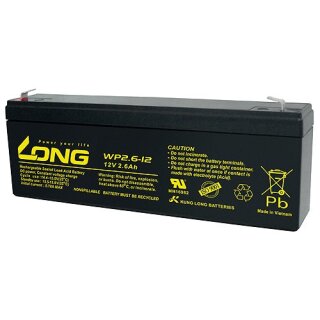Kung Long WP2.6-12-M/F1 AGM-Bleibatterie kompakt 12V