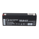 B-Ware Q-Batteries 12LS-2.1 12V 2,1Ah Blei-Vlies Akku / AGM VRLA VRLA mit VdS