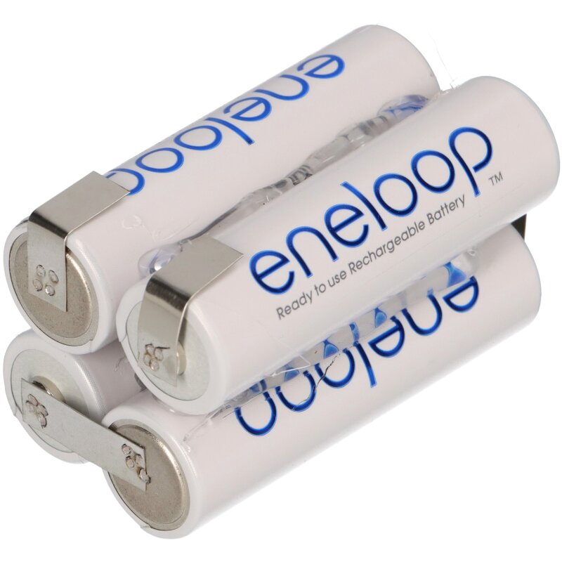 Eneloop AA F2x2 Würfel BK-3MCCE mit Lötfahne Modellbau Akkupack 4,8V Ni-MH