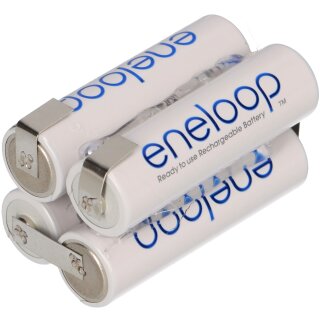 Eneloop AA F2x2 Würfel BK-3MCCE mit Lötfahne Modellbau Akkupack 4,8V Ni-MH