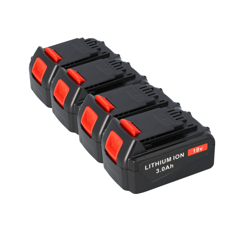4er-Set 18V Ersatzakku für Black & Decker – 3000mAh