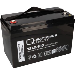 Q-Batteries 12LC-100 12 V 107 Ah AGM Deep-Cycle-Akku