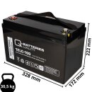 Q-Batteries 12LC-100 / 12V 107Ah Bleiakku als zyklenfeste...