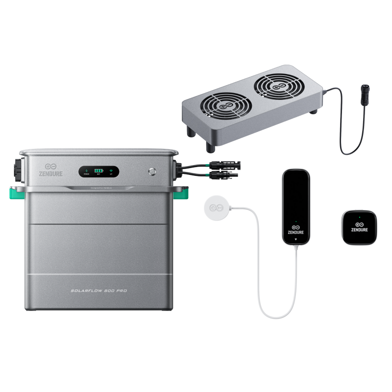 Zendure SolarFlow 800 Pro Set mit Smart Meter & Ventilator mit 0% MwSt nach §12 Abs. 3 UstG