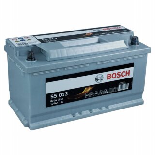 Bosch S5 013 Autobatterie 12V 100Ah 830A Vorderansicht