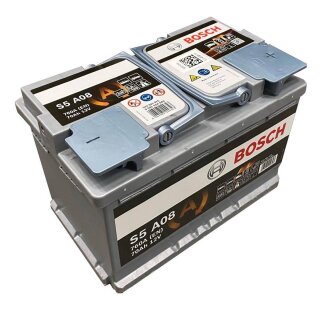 Bosch S5 A08 Autobatterie AGM 12V 70Ah 760A Seitenansicht