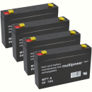 4x Multipower lead-acid battery as replacement battery for apc Smart-UPS