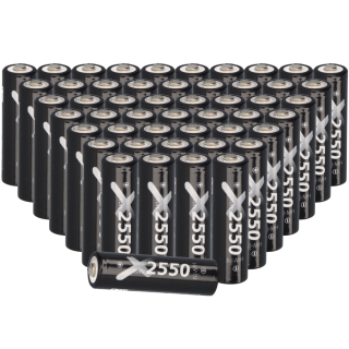 50x XCell Mignon Akku AA LSD Plus Ni-MH 1,2V 2550 mAh low self-discharge