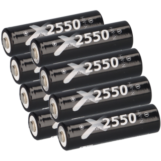 8x XCell Mignon Akku AA LSD Plus Ni-MH 1,2V 2550 mAh low self-discharge