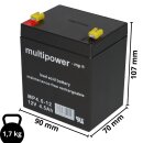 Multipower Lead battery mp4,5-12 Pb 12v / 4,5Ah Faston 4,8
