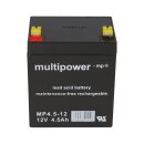 Multipower Lead battery mp4,5-12 Pb 12v / 4,5Ah Faston 4,8