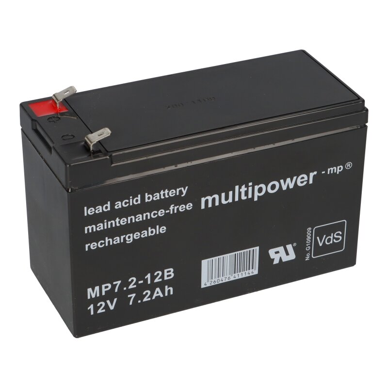 Ersatzakku für Belkin Regulator Pro Gold F6C625g220V Markenakku VdS MP 12V 7,2Ah 6,3mm