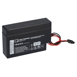 Q-Batteries 12LS-0.8 12V 0,8Ah AGM Blei-Vlies Akku Heim & Haus