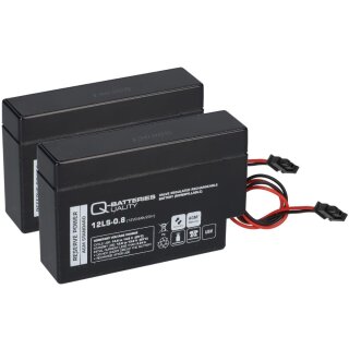 2x Q-Batteries 12LS-0.8 12V 0,8Ah AGM Blei-Vlies Akku Heim & Haus