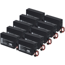 10x Q-Batteries 12LS-0.8 12V 0,8Ah AGM Blei-Vlies Akku...