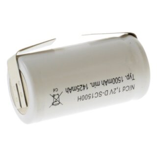 Mexcel Akku Sub-C 1,2V 1500mAh NS1500SCH Hochtemperatur U LF