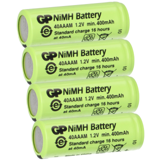 4x GP Akku 2/3 AAA 1,2V / 400mAh GP40AAAM Micro NiMH Akku Höhe 29,7mm