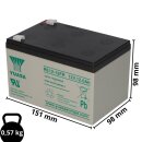 Yuasa Lead battery re12-12fr Pb 12v / 12Ah 6-9 year battery, Faston 6.3