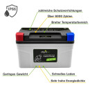 Offgridtec LiFePO4 Starterbatterie 12,8V 5Ah Motorrad Batterie 64Wh IP66 für Motorrad, Schneemobil, Jet-Ski