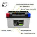 Offgridtec LiFePO4 Motorrad Starterbatterie 12,8V 7,5Ah 96Wh IP66 240 CCA ersetzt YT12A-BS YTX12-BS YTZ12S YTZ14S UTX12-BS(MF)