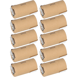 10x Panasonic Akku Sub-C 1,2V 3000mAh PBK300SCEY1 PP NiMH Z-Lötfahne