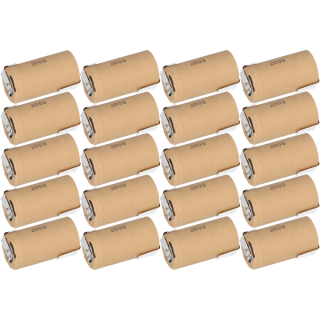 20x Panasonic Battery Sub-C 1.2v 3000mAh pbk300scey1 pp NiMH Z solder tag