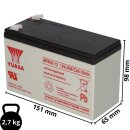 Yuasa Lead-acid battery npw45-12 Pb 12v / 8.5Ah high current, Faston 6.3