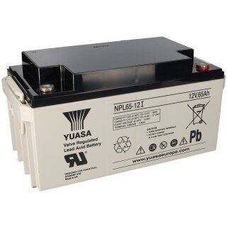 Yuasa Blei-Akku NPL65-12I Pb 12V / 65Ah 10-12 Jahresbatterie, M6 Innen