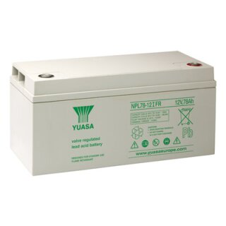 Yuasa Blei-Akku NPL78-12IFR Pb 12V / 78Ah 10-12 Jahresbatterie, M8 Innen