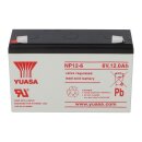 Yuasa NP12-6 AGM-Bleiakku 6V 12Ah VdS – Faston F2 6,3 mm