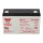 Yuasa NP12-6 AGM-Bleiakku 6V 12Ah VdS – Faston F2 6,3 mm
