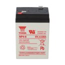 Yuasa NP4-6 AGM-Bleiakku 6V 4Ah – Faston F1 4,8 mm