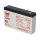 Yuasa NP7-6 AGM-Bleiakku 6V 7Ah – Faston F1 4,8 mm