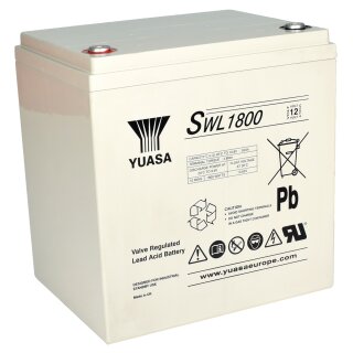 Yuasa Blei-Akku SWL1800 Pb 12V / 57,6Ah 10-12 Jahresbatterie, M6 innen