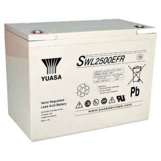 Yuasa Blei-Akku SWL2500EFR Pb 12V / 93,6Ah - Flame Retardant 10-12 Jahresbatterie, M6 innen