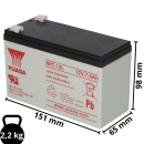 8x Yuasa NP7-12L AGM-Bleiakku je 12V 7Ah VdS –...