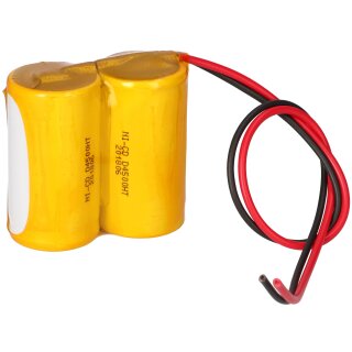 Akkupack 2,4V 4500mAh 4,5Ah für Notlicht Notbeleuchtung Notlampe Reihe m. Kabel D